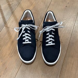 Men's Samuel Hubbard Navy Nubuck Dress Sneakers
